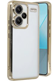 CepteToptan Xiaomi Redmi Note 13 Pro Plus Kılıf Lensli Silikon - Gold - DROPX5037-7272