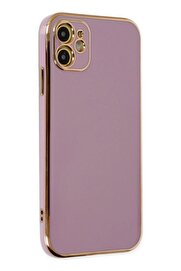 CepteToptan iPhone 12 Kılıf Volet Silikon - Mor - DROPX5925-9968
