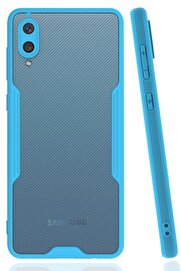 CepteToptan Samsung Galaxy A02 Kılıf Platin Silikon - Mavi - DROPX1465-4597