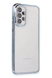 CepteToptan Samsung Galaxy A53 5G Kılıf Lensli Silikon - Açık Mavi - DROPX2277-3562