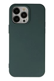 CepteToptan iPhone 14 Pro Kılıf Nano içi Kadife Silikon - Koyu Yeşil - DROPX6849-6997