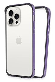 CepteToptan iPhone 14 Pro Max Land Bumper Koruma Kapak - Derin Mor - DROPX7325-3148