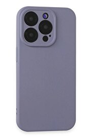 ykavm iPhone 15 Pro Max Kılıf Nano içi Kadife Silikon - Lila Uyumlu