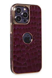 CepteToptan iPhone 13 Pro Max Kılıf Snake Kapak - Derin Mor - DROPX8072-7139