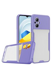 CepteToptan Xiaomi Poco M5 Kılıf Platin Silikon - Lila - DROPX3230-4098
