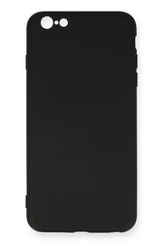 CepteToptan iPhone 6 Plus Kılıf Nano içi Kadife Silikon - Siyah - DROPX4859-7132