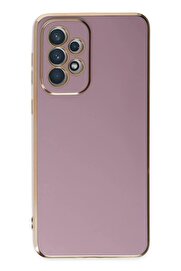CepteToptan Samsung Galaxy A73 5G Kılıf Volet Silikon - Mor - DROPX7595-8615