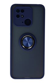 CepteToptan Xiaomi Poco C40 Kılıf Montreal Yüzüklü Silikon Kapak - Lacivert - DROPX4252-4728