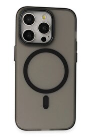 CepteToptan iPhone 15 Pro Max Frost Standlı Magsafe Kapak - Siyah - DROPX3970-5446