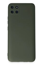 CepteToptan Realme C11 Kılıf Nano içi Kadife Silikon - Koyu Yeşil - DROPX9804-9482
