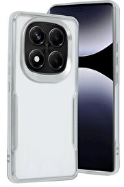 CepteToptan Xiaomi Redmi Note 14 Pro 4G Kılıf Boyi Silikon Kapak - Gümüş - DROPX6489-5015