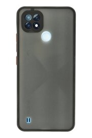 CepteToptan Realme C21 Kılıf Montreal Silikon Kapak - Siyah - DROPX6692-7205
