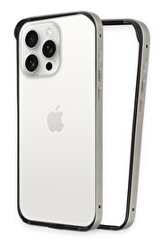 CepteToptan iPhone 15 Pro Max Land Bumper Koruma Kapak - Titan Gri - DROPX9578-4900