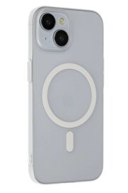 CepteToptan iPhone 15 Plus Tuna PC Slim Magsafe Kapak - Şeffaf - DROPX8127-5965