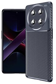 CepteToptan Honor Magic 7 Lite Kılıf Auto Focus Karbon Kapak - Lacivert - DROPX5152-8341