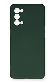 CepteToptan Oppo Reno 5 Pro Kılıf Nano içi Kadife Silikon - Koyu Yeşil - DROPX4878-9959