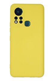 CepteToptan İnfinix Hot 11s Kılıf Nano içi Kadife Silikon - Sarı - DROPX2913-7181