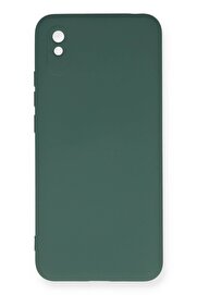 CepteToptan Xiaomi Redmi 9A Kılıf Nano içi Kadife Silikon - Koyu Yeşil - DROPX6004-9491
