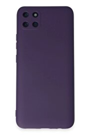 CepteToptan Realme C11 Kılıf Nano içi Kadife Silikon - Mor - DROPX1559-1819