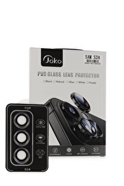 CepteToptan Samsung Galaxy S24 PVD Metal Kamera Lens - Derin Mor - DROPX1849-3123
