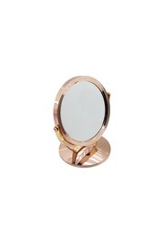Go İthalat Yuvarlak 7 İnç= Çap17.5Cm Makyaj Aynası Çi̇ft Taraflı Bronz - Gümüş Pls.çerçeve