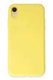 CepteToptan iPhone XR Kılıf First Silikon - Sarı - DROPX2129-2283