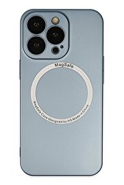 CepteToptan iPhone 13 Pro Kılıf Jack Magneticsafe Lens Silikon - Sierra Blue - DROPX1219-3777