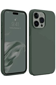CepteToptan iPhone 15 Pro Max Kılıf First Silikon - Koyu Yeşil - DROPX5598-4434