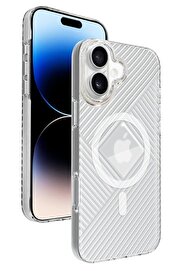 CepteToptan iPhone 16 Stella PC Sert Magsafe Kılıf - Şeffaf - DROPX1030-3369