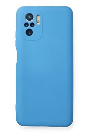 CepteToptan Xiaomi Redmi Note 10 Kılıf Nano içi Kadife Silikon - Mavi - DROPX4169-4119