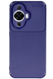 CepteToptan Huawei Nova 12S Kılıf Auto Focus Karbon Kapak - Lacivert - DROPX6253-1874