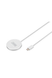 RuniqueHome Digitus Kablosuz Şarj Pad/Altlık, Mıknatıslı, 15W, MagSafe uyumlu<br> Digitus Wireless chargin
