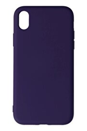 CepteToptan iPhone XR Kılıf Nano içi Kadife Silikon - Mor - DROPX3319-9456