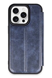 CepteToptan iPhone 14 Pro Max Kılıf Flip Cover - Lacivert - DROPX7575-7281