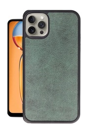Toptan Bulurum iPhone 14 Pro Kılıf Aras Deri Kapak - Koyu Yeşil - DROPX7198-8159