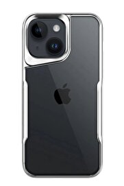 nerede bulurum iPhone 15 Kılıf Boyi Silikon Kapak - Gümüş