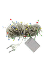 Evi̇mdeyokyok 10 M 100 Led Damla Uçlu Led Işık Kırmızı Işık Şeffaf Kablo