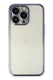 CepteToptan iPhone 14 Pro Max Kılıf Lensli Silikon - Mor - DROPX2475-2903