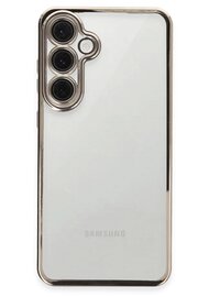 CepteToptan Samsung Galaxy S24 FE Kılıf Lensli Silikon - Titanyum Gri - DROPX8116-2552