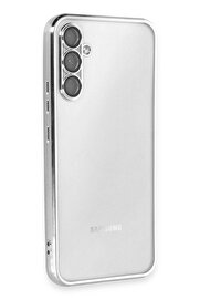 CepteToptan Samsung Galaxy A54 5G Kılıf Lensli Silikon - Gümüş - DROPX6290-4207
