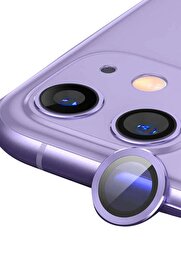 CepteToptan iPhone 11 Uyumlu Raze Metal Kamera Lens - Mor - DROPX1294-4277