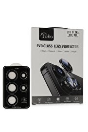 CepteToptan Samsung Galaxy S24 Ultra PVD Metal Kamera Lens - Siyah - DROPX1064-7340