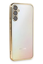 CepteToptan Samsung Galaxy A34 5G Kılıf Lensli Silikon - Gold - DROPX6955-3349