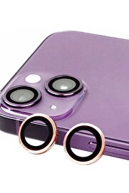 CepteToptan iPhone 13 Mini Raze Metal Kamera Lens - Pembe - DROPX8704-2768
