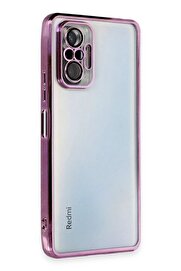 CepteToptan Xiaomi Redmi Note 10 Pro Kılıf Lensli Silikon - Mor - DROPX7863-7133