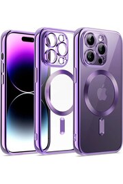 CepteToptan iPhone 12 Pro Kılıf Kross Magneticsafe Kapak - Mor - DROPX7790-6526