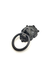 evimdeyokyok Antika Tarz Dekoratif Pirinç Aslan Kapı Tokmağı, Taktak - 102x130 mm, Oksit