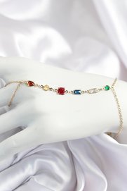 Evimdeyokyok Pirinç Renkli Zirkon Taşlı Y Model Gold Renk Kadın Şahmeran Tj-Sn684