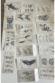 Ai̇rbrush Tattoo Toptan 50 Adet 1 Ay Kalıcı Geçi̇ci̇ Dövme Paketi̇ 11X8 Cm