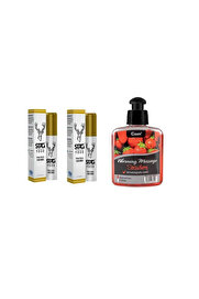 Adoil Çilek Aromalı Kayganlaştırıcı Masaj Yağı Erkeklere Özel Sprey 2 Adet